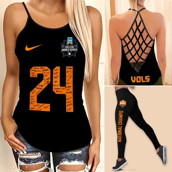 Tennessee Volunteers Baseball Criss-Cross Leggings - TANTN 7902