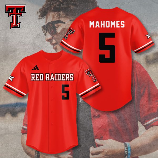 Texas Tech Red Raiders football x Patrick Mahomes Baseball Jersey - TANTN 8012