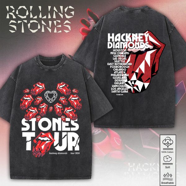 The Rolling Stones 2D Acid Washed Cotton Shirt - MAITM 7640