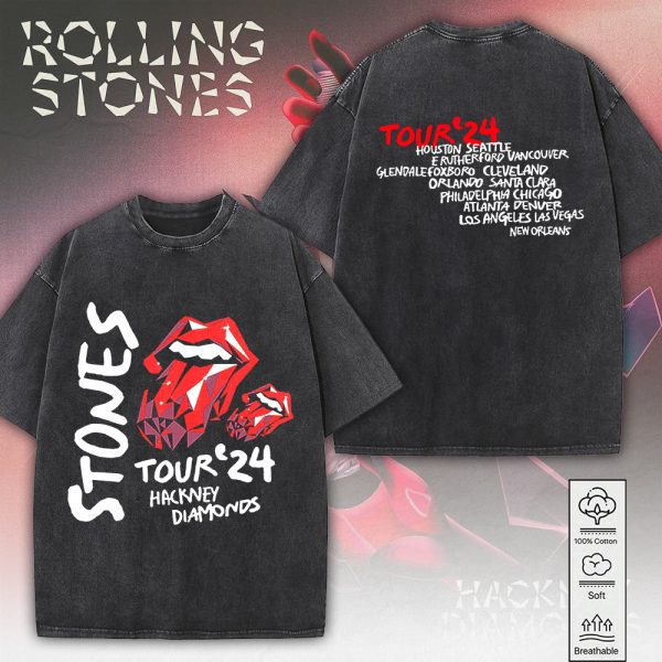 The Rolling Stones 2D Acid Washed Cotton Shirt - MAITM 7641