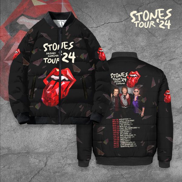 The Rolling Stones 3D Bomber Puffer Jacket - TANTN 7914