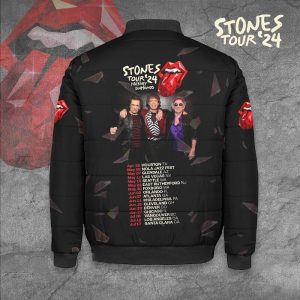 The Rolling Stones 3D Bomber Puffer Jacket - TANTN 7914