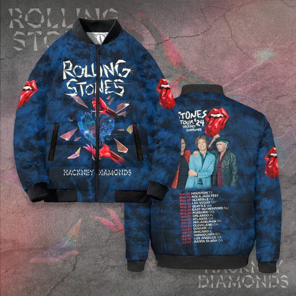 The Rolling Stones 3D Bomber Puffer Jacket - TANTN 7915