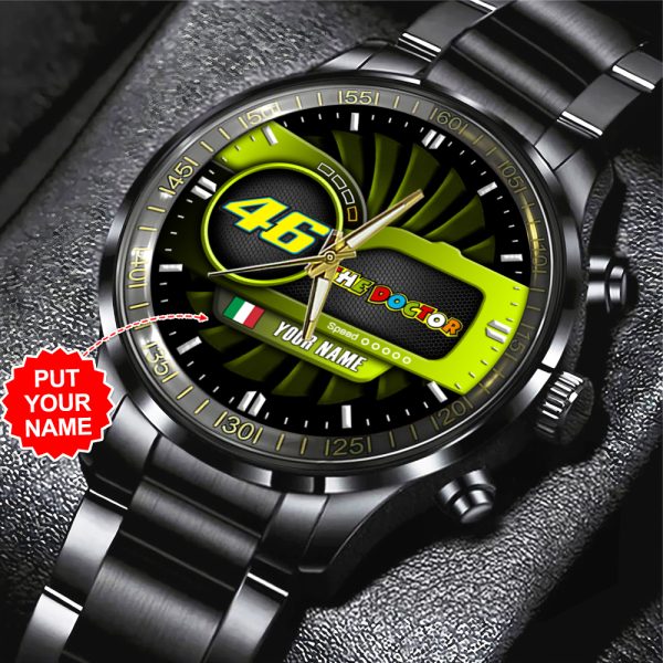 Personalized Valentino Rossi Black Stainless Steel Watch - TANTN 7737