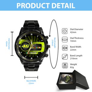 Personalized Valentino Rossi Black Stainless Steel Watch - TANTN 7737