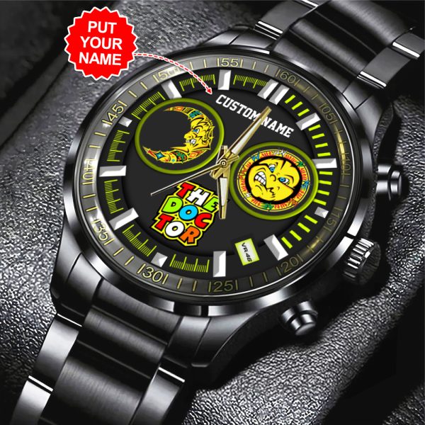 Personalized Valentino Rossi Black Stainless Steel Watch - TANTN 7738