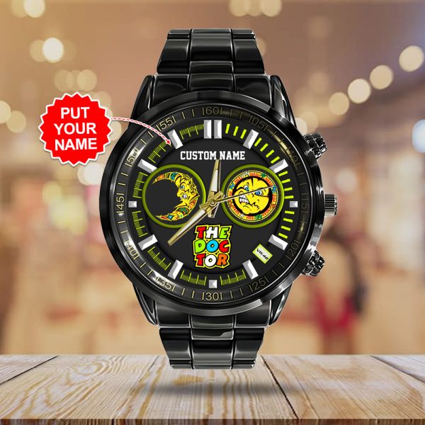 Personalized Valentino Rossi Black Stainless Steel Watch - TANTN 7738