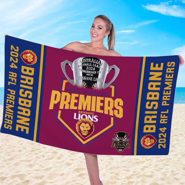 Brisbane Lions Rectangle Beach Towel - MAITM 8188