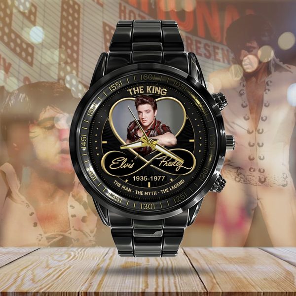 Elvis Presley Black Stainless Steel Watch - MAITM 8160