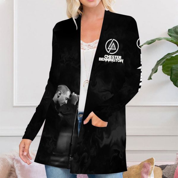 Linkin Park x Chester Bennington Women's Patch Pocket Cardigan - MAITM 8141