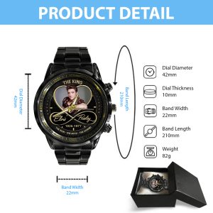 Elvis Presley Black Stainless Steel Watch - MAITM 8160