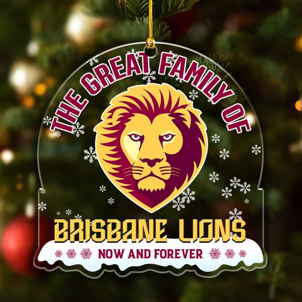 Brisbane Lions Custom Shape Clear 1-sided Acrylic Ornament - VANDH 3522