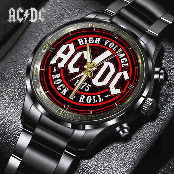 AC/DC Black Stainless Steel Watch – GNE 1489