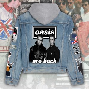 Oasis Band Women's Denim Hood Jacket - ANHNV 5182