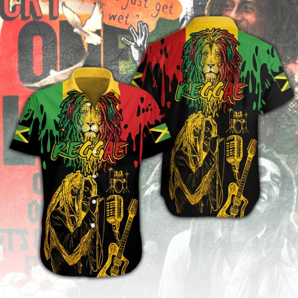 Bob Marley Short Sleeve Dress Shirt - ANHNV 5195