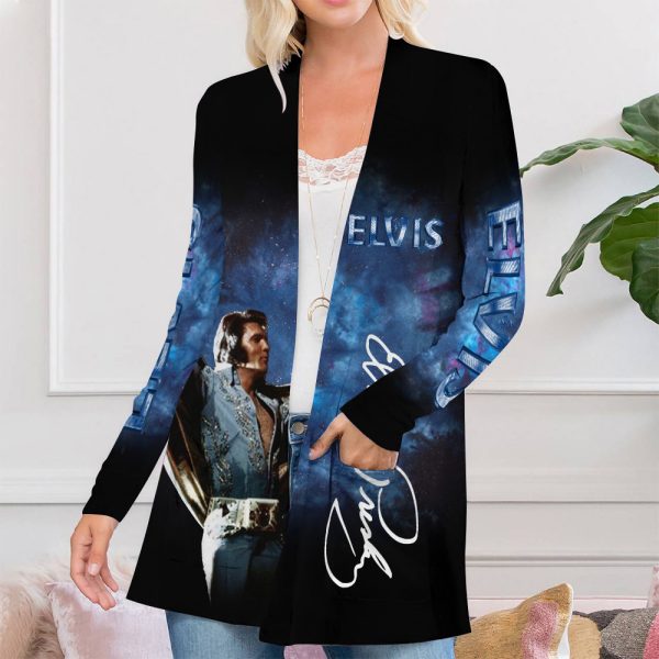 Elvis Presley Women's Patch Pocket Cardigan - ANHNV 5203