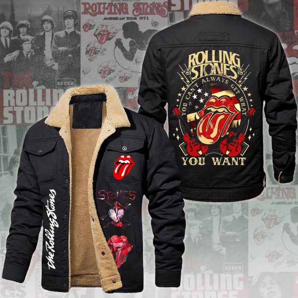 The Rolling Stones 2D Winter Fleece Jacket - ANHNV 5211