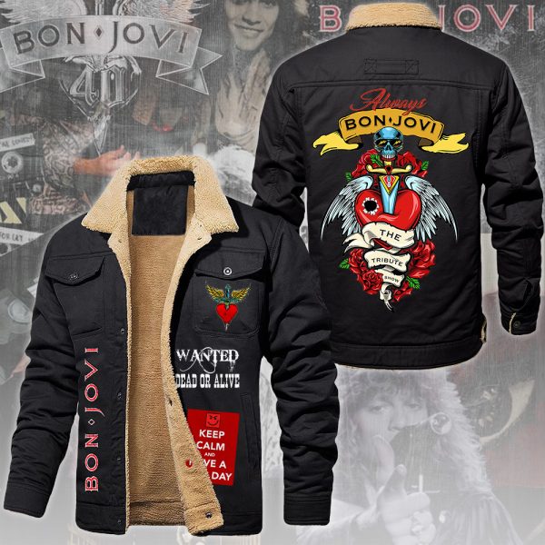 Bon Jovi 2D Winter Fleece Jacket - ANHNV 5215