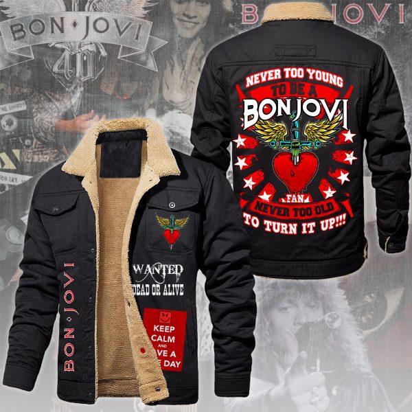 Bon Jovi 2D Winter Fleece Jacket - ANHNV 5220