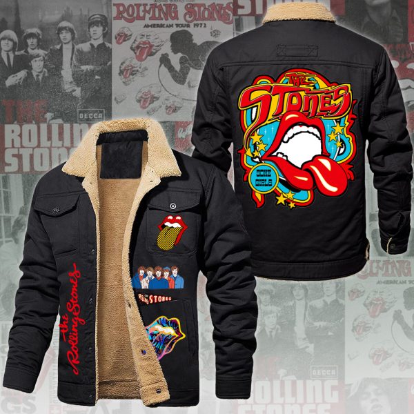 The Rolling Stones 2D Winter Fleece Jacket - ANHNV 5357