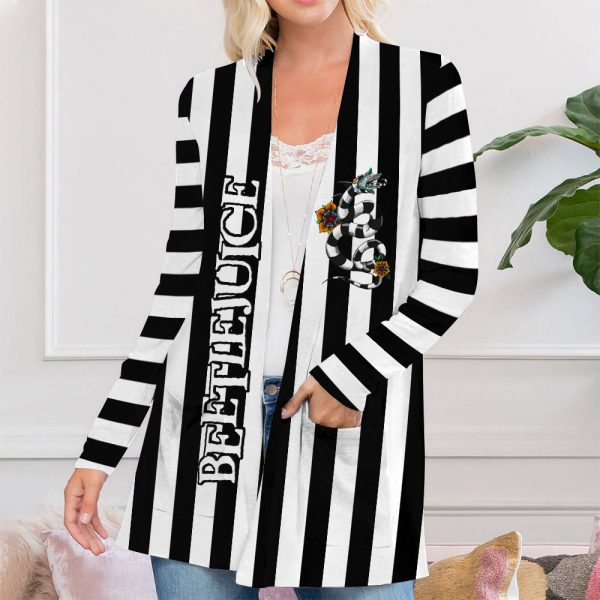 Beetlejuice Women's Patch Pocket Cardigan - ANHNV 5366