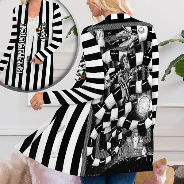 Beetlejuice Women's Patch Pocket Cardigan - ANHNV 5366