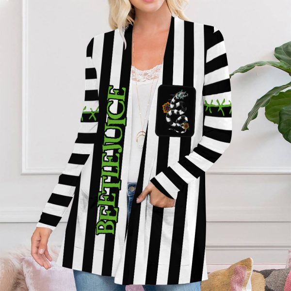 Beetlejuice Women's Patch Pocket Cardigan - ANHNV 5368