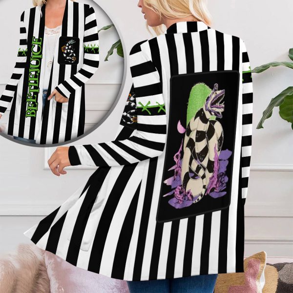 Beetlejuice Women's Patch Pocket Cardigan - ANHNV 5368