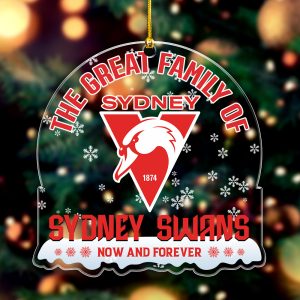 Sydney Swans Custom Shape Clear 1-sided Acrylic Ornament - VANDH 3518