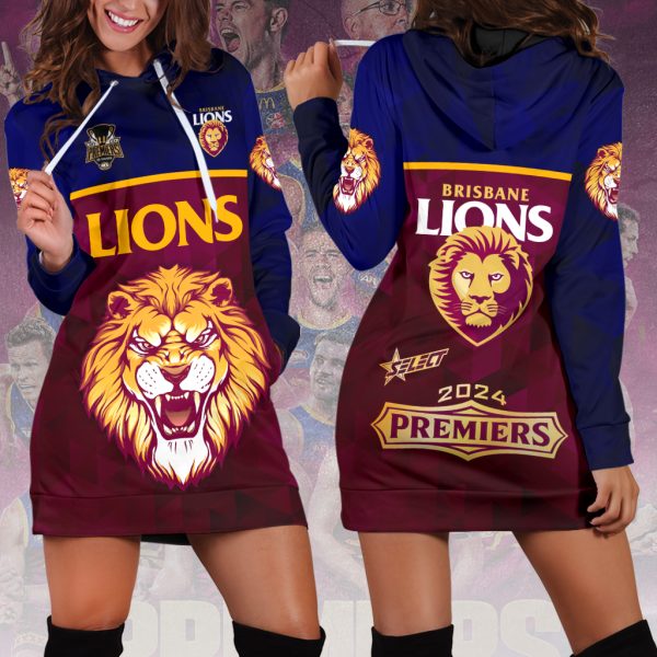 Brisbane Lions 3D Hoodie Dress - VANDH 3548