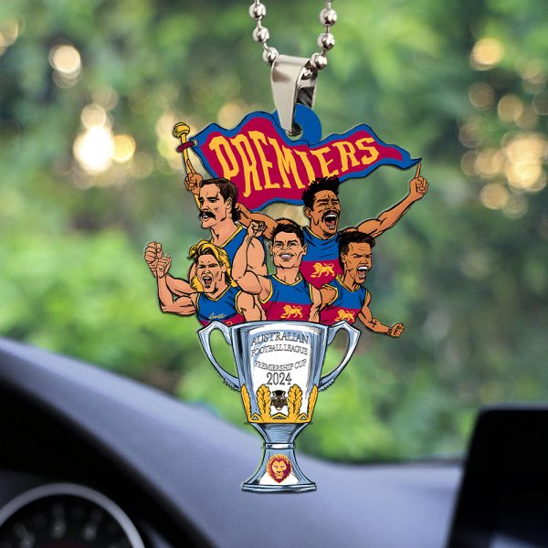 Brisbane Lions Custom Shape 1-sided Acrylic Car Ornament - MAITM 8199