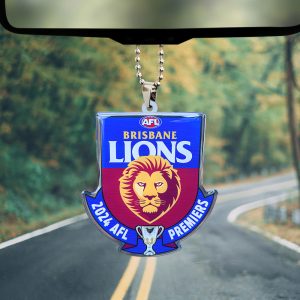 Brisbane Lions Custom Shape 2-sided Acrylic Car Ornament - TANTN 8429