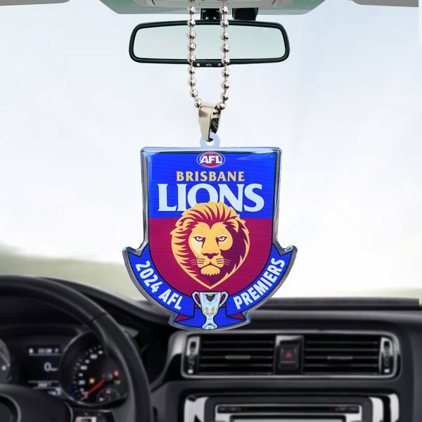 Brisbane Lions Custom Shape 2-sided Acrylic Car Ornament - TANTN 8429