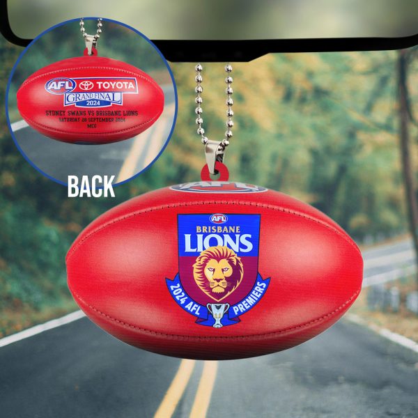 Brisbane Lions Custom Shape 2-sided Acrylic Car Ornament - TANTN 8457