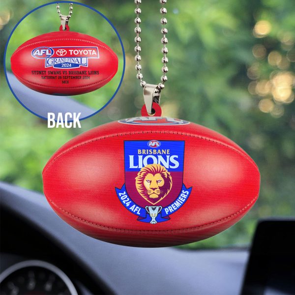 Brisbane Lions Custom Shape 2-sided Acrylic Car Ornament - TANTN 8457