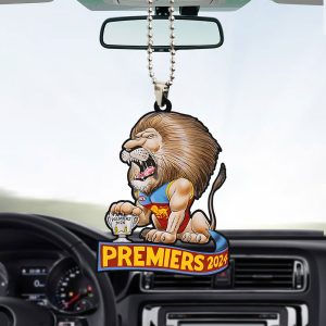 Brisbane Lions Custom Shape 2-sided Acrylic Car Ornament - TANTN 8461