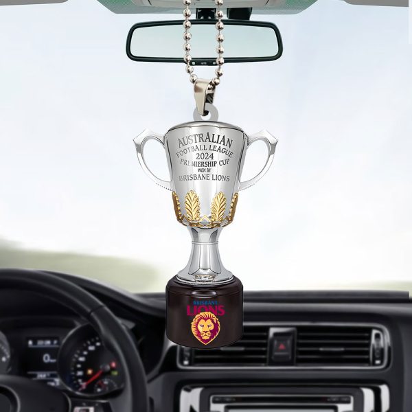 Brisbane Lions Custom Shape 2-sided Acrylic Car Ornament - TANTN 8520