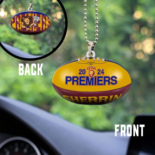 Brisbane Lions Custom Shape 2-sided Acrylic Car Ornament - MAITM 8218