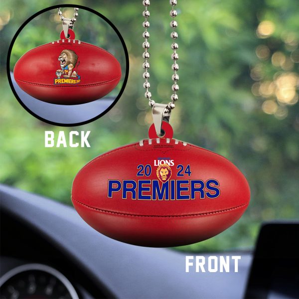 Brisbane Lions Custom Shape 2-sided Acrylic Car Ornament - MAITM 8219