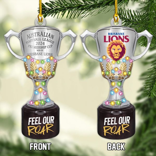 Brisbane Lions Custom Shape 2-sided Acrylic Ornament - MAITM 8184