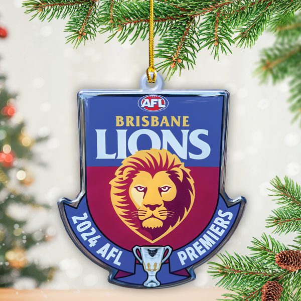 Brisbane Lions Custom Shape 2-sided Acrylic Ornament - TANTN 8430