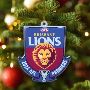 Brisbane Lions Custom Shape 2-sided Acrylic Ornament - TANTN 8430