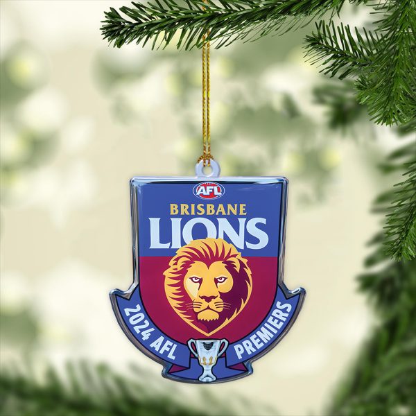 Brisbane Lions Custom Shape 2-sided Acrylic Ornament - TANTN 8430