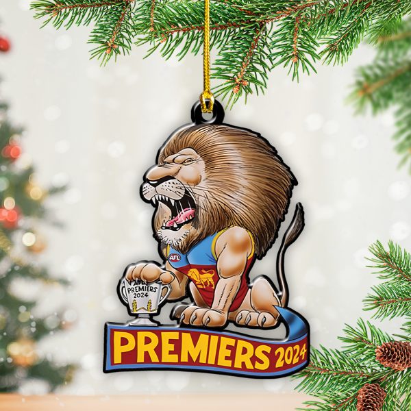 Brisbane Lions Custom Shape 2-sided Acrylic Ornament - TANTN 8462