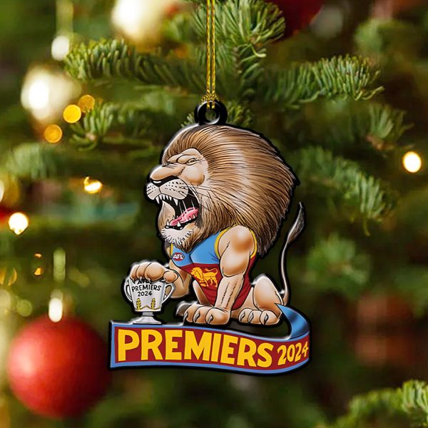 Brisbane Lions Custom Shape 2-sided Acrylic Ornament - TANTN 8462