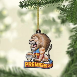 Brisbane Lions Custom Shape 2-sided Acrylic Ornament - TANTN 8462