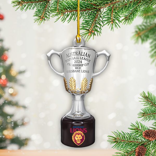 Brisbane Lions Custom Shape 2-sided Acrylic Ornament - TANTN 8521