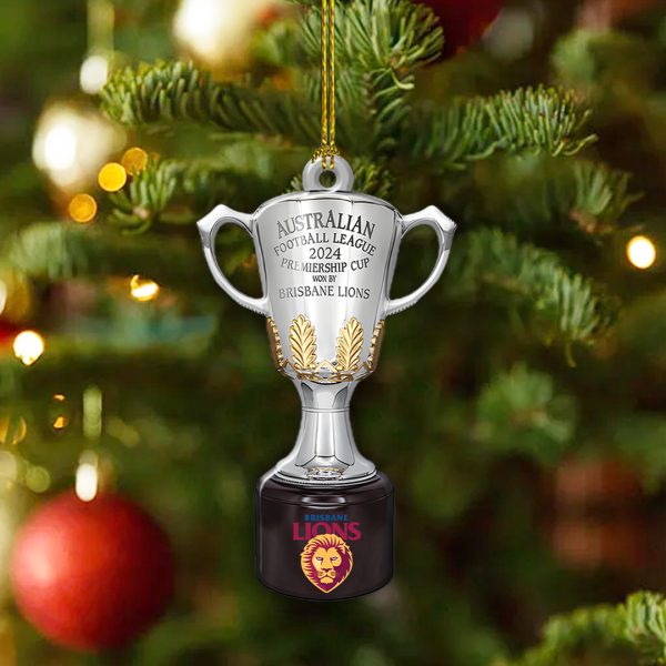 Brisbane Lions Custom Shape 2-sided Acrylic Ornament - TANTN 8521