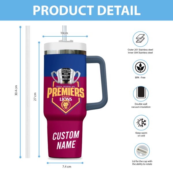 Personalized Brisbane Lions 40oz Stanley Tumbler - MAITM 8209