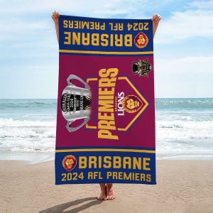 Brisbane Lions Rectangle Beach Towel - MAITM 8188